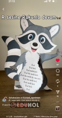 R SESİ KELİME VE CÜMLELER RAKUN