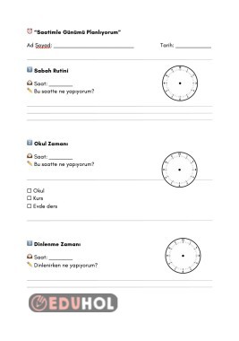 GÜNLÜK PLAN YAPIYORUM