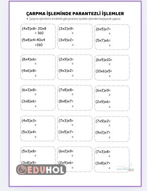 PARANTEZLİ İŞLEMLER