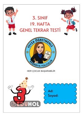 3. SINIF 19. HAFTA GENEL DEĞERLENDİRME TESTİ