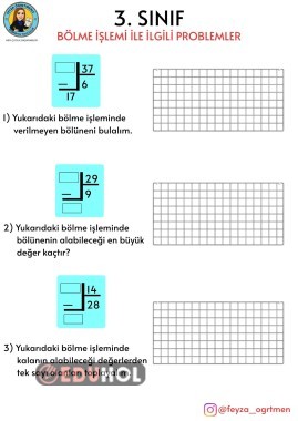 3. SINIF BÖLME İŞLEMİ