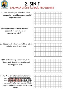 BASAMAK DEĞERİ PROBLEMLERİ