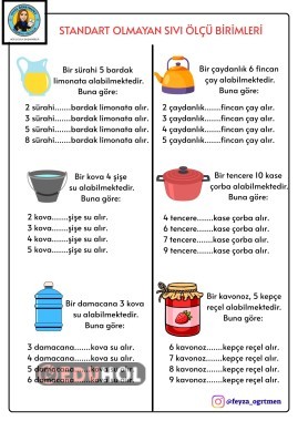 STANDART OLMAYAN SIVI ÖLÇÜ BİRİMLERİ