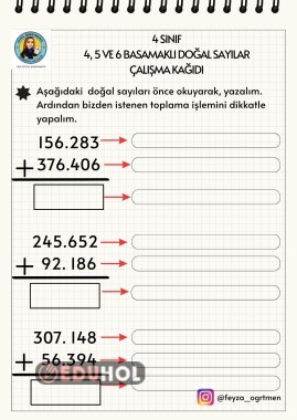 TOPLAMA ÇIKARMA TEKRAR ETKİNLİĞİ