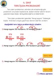 4. SINIF TERS İŞLEM PROBLEMLERİ