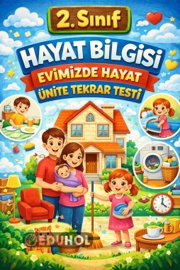 2. Sınıf Hayat Bilgisi Evimizde Hayat Tekrar Testi