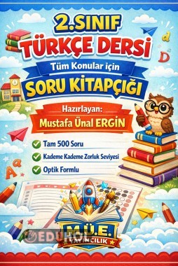 2. Sınıf Türkçe Dersi Tüm Konular için Soru Kitapçığı