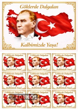 2025 2026 İkinci Dönem Başında Bayrak Sevgisi Temalı Yaka Kartlığı