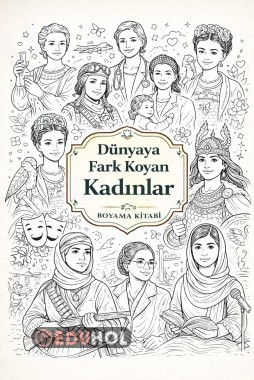 8 Mart Dünya Kadınlar Günü için Boyama Kitabı