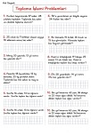 2. Sınıf matematik toplama işlemi problemleri