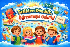 Yarıyıl tatili dönüşü için dijital pano çalışması 2