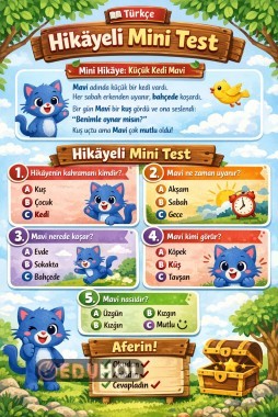 1. Sınıf Mini Hikayeli Testler