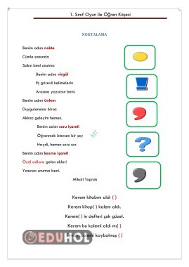 1. Sınıf Tüm Dersler 2. Dönem Konuları