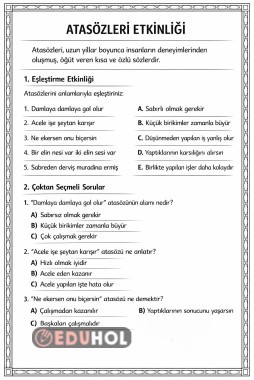 Atasözleri ve Anlamları