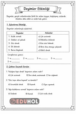 Deyimler ve Anlamları