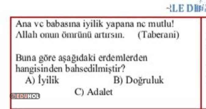 Hadislerle Değerler Eğitimi
