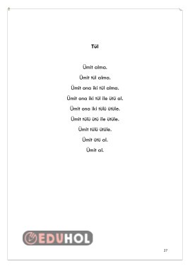 Hızlı Okuma Metinleri 1. Grup Harfler