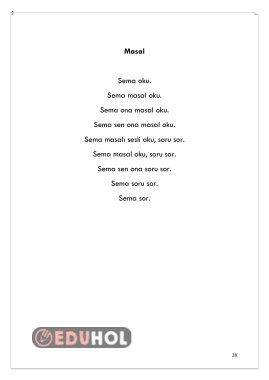 Hızlı Okuma Metinleri 2. Grup Harfler