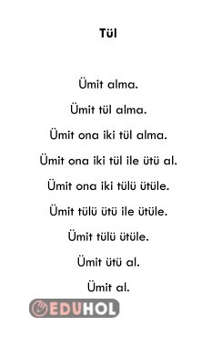 Hızlı Okuma Metinleri 3. Grup Harfler