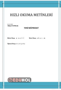 Hızlı Okuma Metinleri