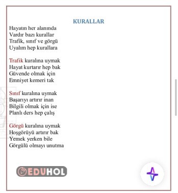 Hızlı Okuma Şiirleri