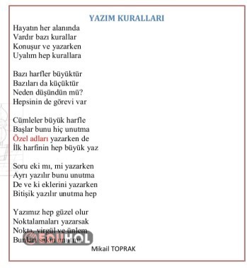 Yazım Kuralları Şiir