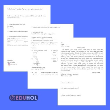 Açık uçlu sorulardan oluşan haftalık değerlendirme