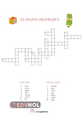 Eş anlamlı kelimeler -5