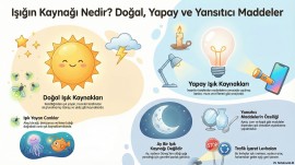 Yapay ve Doğal ışık kaynağı infografik