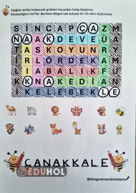 Bulmaca-Hayvan Konulu