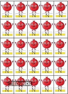 Büyük n harfi deftere yapıştır