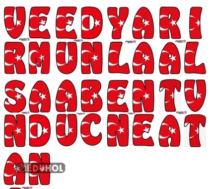 Harf Kalıpları Ay Yıldızlı