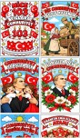 Cumhuriyet Bayramı Boyama Sayfaları-10 adet renkli