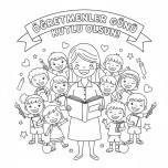 Öğretmenler Günü Boyama Sayfaları