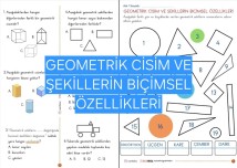 GEOMETRİK ŞEKİLLER VE CİSİMLERİN BİÇİMSEL ÖZELLİKLERİ