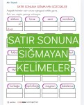 SATIR SONUNA SIĞMAYAN SÖZCÜKLER
