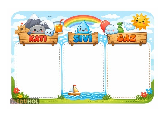 3.sınıf Maddenin Halleri Etkinliği