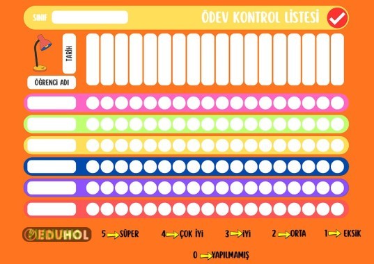 ÖDEV KONTROL  LİSTESİ