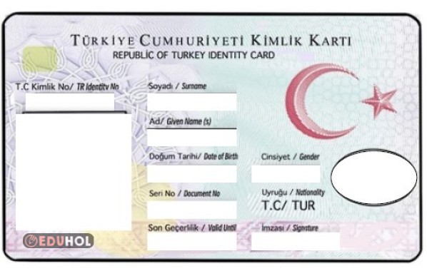 T.C. kimlik kartı ön arka yüz