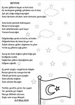 BAYRAK ŞİİRİ BOYAMALI ( İLK DERS TÜRK BAYRAĞI)