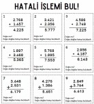 HATAYI BUL ! TOPLAMA İŞLEMİ