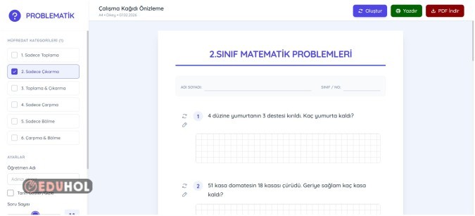 ÇIKARMA İŞLEMİ PROBLEMLERİ