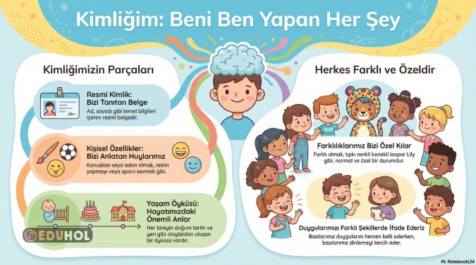 Kişisel Özelliklerimiz Kimliğimiz İnfografik
