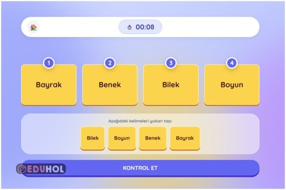 SÖZLÜK (ALFABE) SIRASI OYUNU