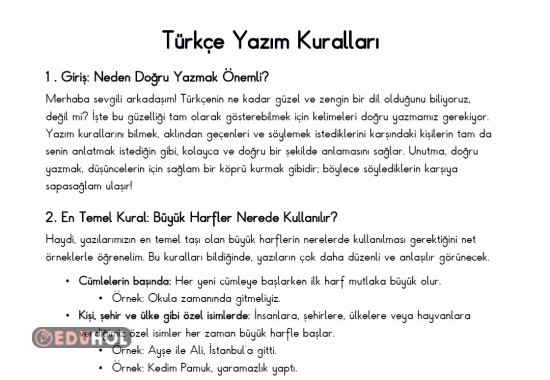 YAZIM KURALLARI KONU ANLATIMI