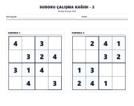 4X4 SUDOKU KOLAY SEVİYE-2 (8 ADET)