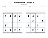 4X4 SUDOKU KOLAY SEVİYE-3 (8 ADET)