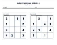 4X4 SUDOKU KOLAY SEVİYE (8 ADET)
