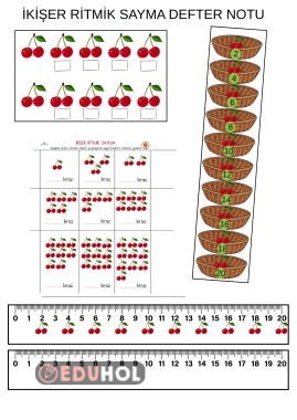 İKİŞER RİTMİK SAYMA DEFTER NOTU 2.SINIF