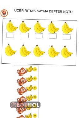 ÜÇER RİTMİK SAYMA DEFTER NOTU 2.SINIF